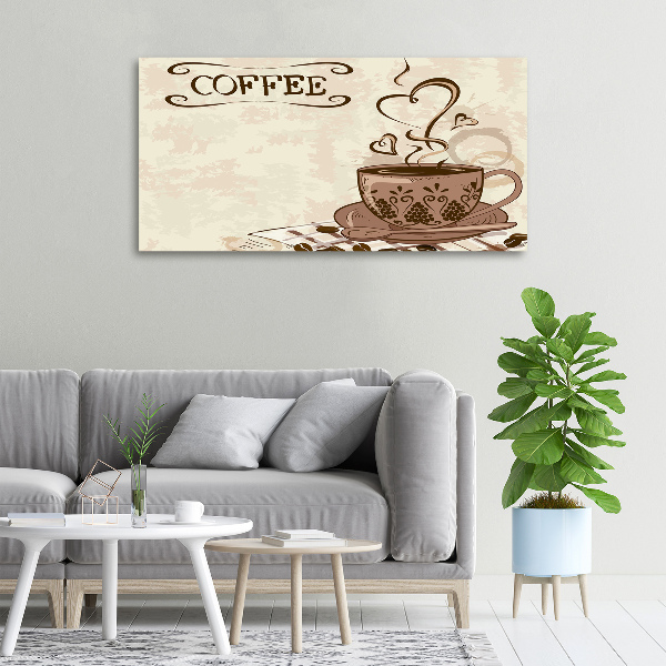 Foto op canvas Aromatische koffie