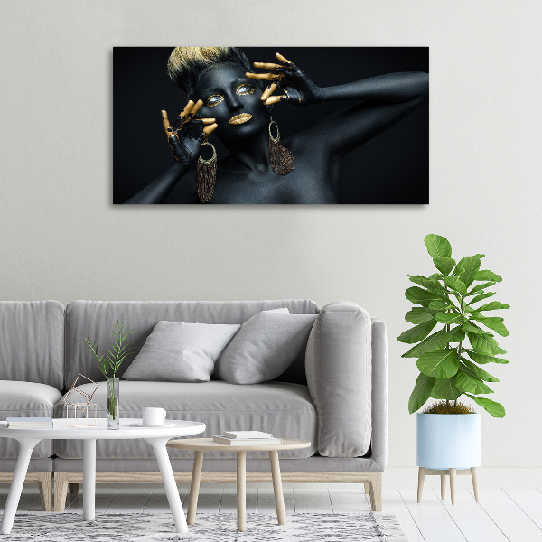 Foto canvas Vrouw in het zwart