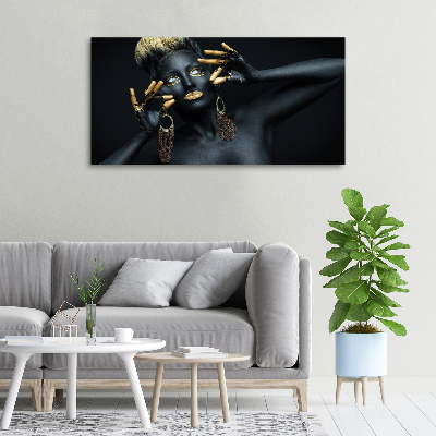 Foto canvas Vrouw in het zwart