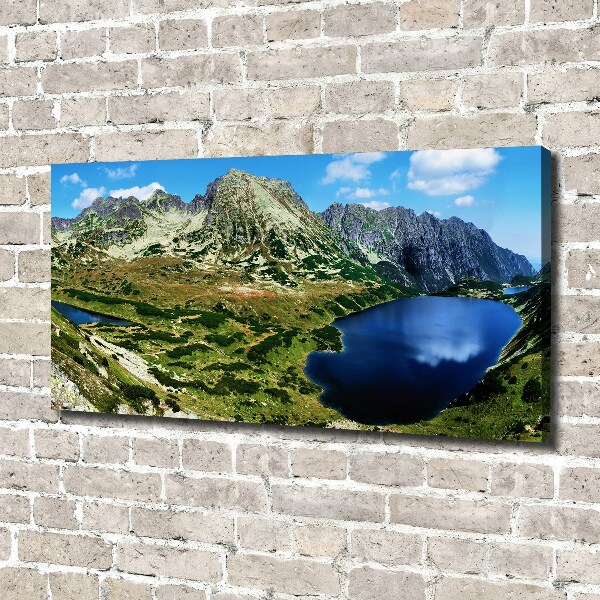 Foto op canvas Een vallei in de bergen