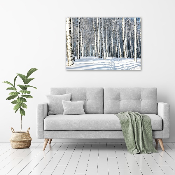 Schilderij op canvas Bos in de winter