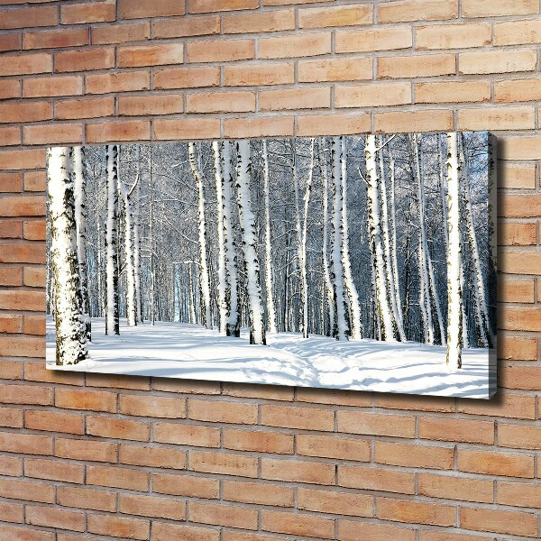 Schilderij op canvas Bos in de winter
