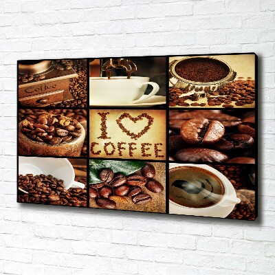 Foto canvas Koffiecollage