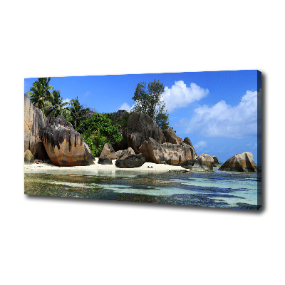 Foto canvas panorama van de Seychellen