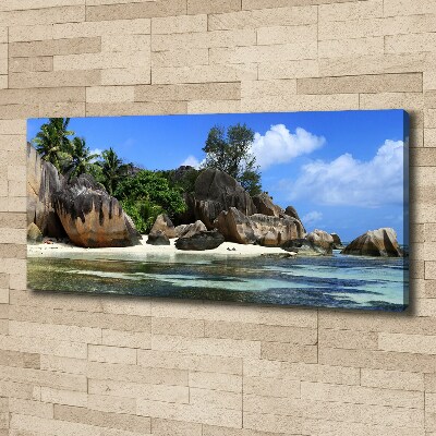 Foto canvas panorama van de Seychellen