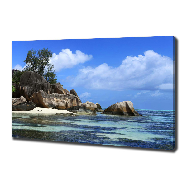 Foto canvas panorama van de Seychellen