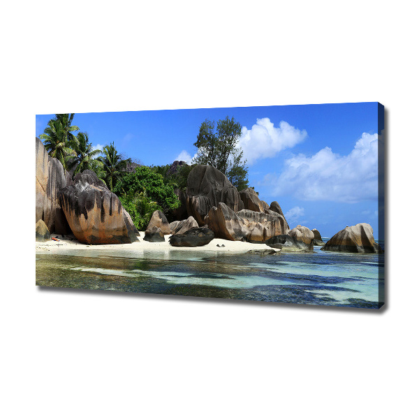 Foto canvas panorama van de Seychellen