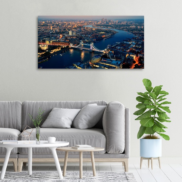 Canvas foto Londen vanuit vogelperspectief