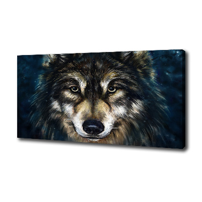 Canvas foto Wolven