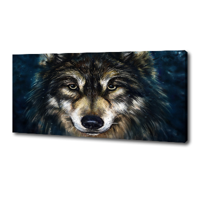 Canvas foto Wolven