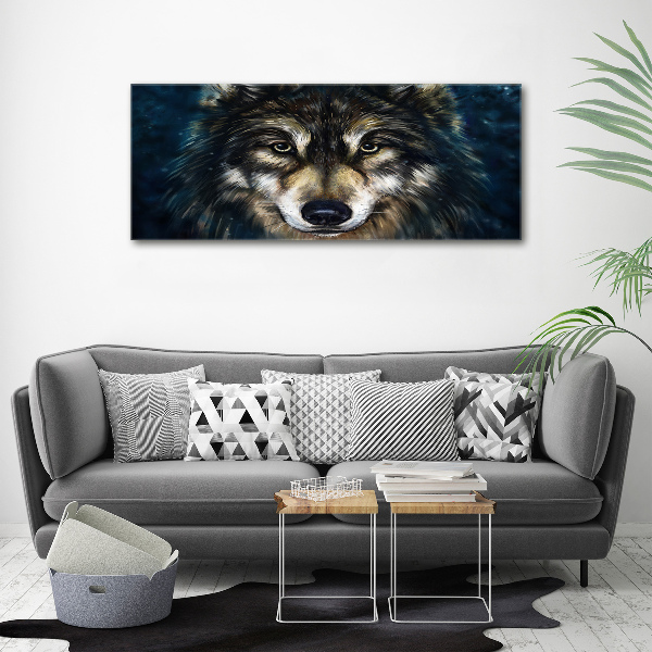 Canvas foto Wolven
