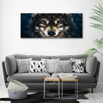 Canvas foto Wolven