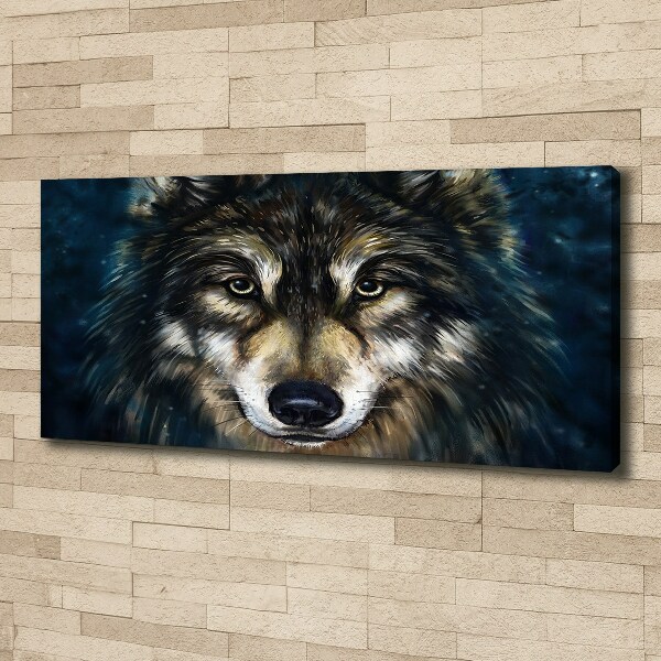 Canvas foto Wolven