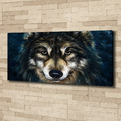 Canvas foto Wolven