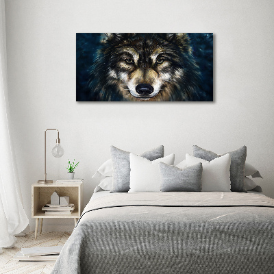 Canvas foto Wolven