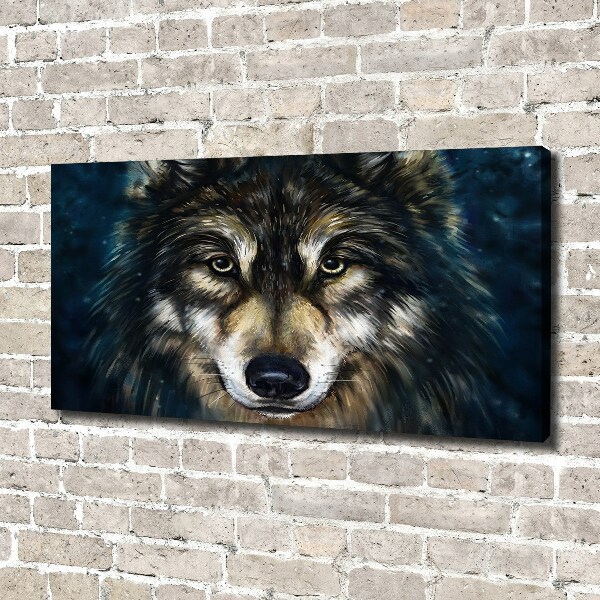 Canvas foto Wolven