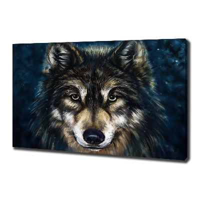 Canvas foto Wolven