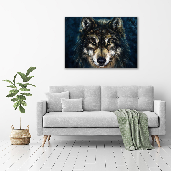 Canvas foto Wolven