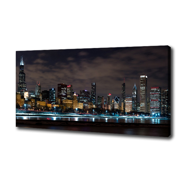 Foto canvas Chicago 's nachts