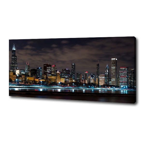 Foto canvas Chicago 's nachts