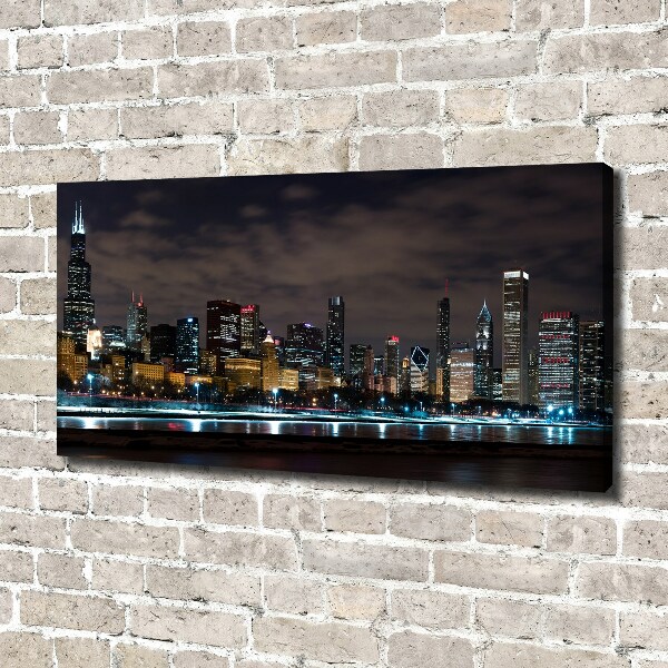 Foto canvas Chicago 's nachts