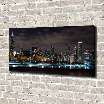 Foto canvas Chicago 's nachts