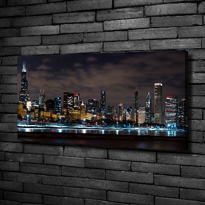 Foto canvas Chicago 's nachts