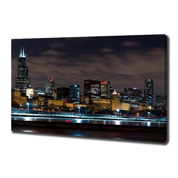 Foto canvas Chicago 's nachts