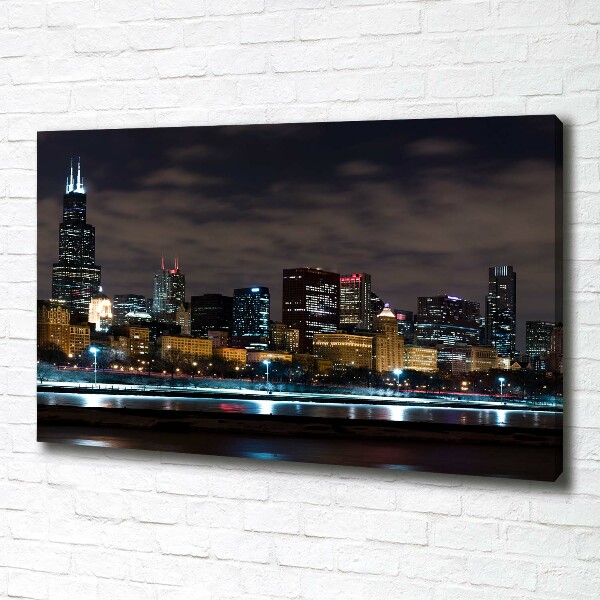 Foto canvas Chicago 's nachts