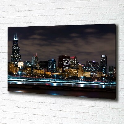 Foto canvas Chicago 's nachts