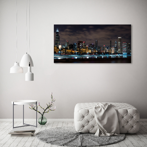 Foto canvas Chicago 's nachts