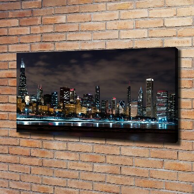 Foto canvas Chicago 's nachts