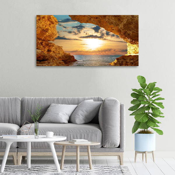 Foto canvas Grot aan zee