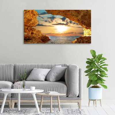 Foto canvas Grot aan zee