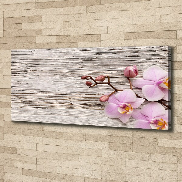 Foto canvas Orchidee op hout