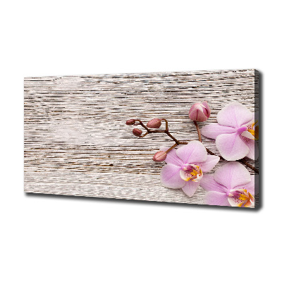 Foto canvas Orchidee op hout