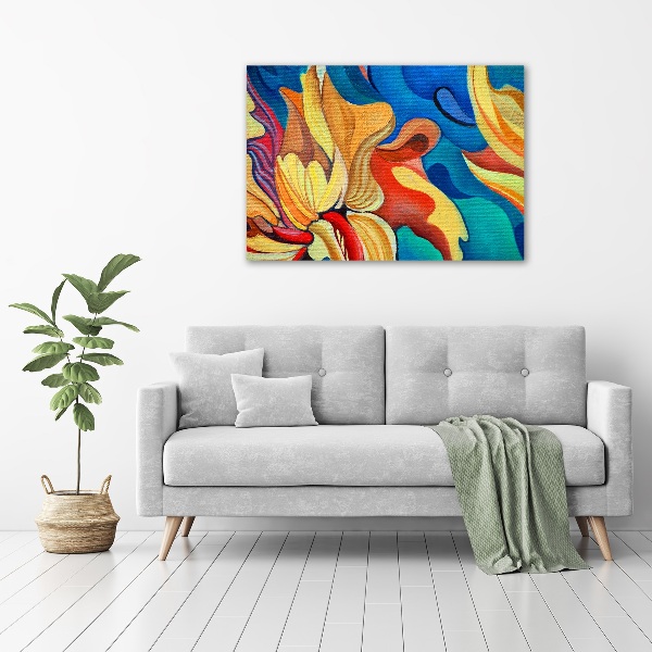 Foto canvas Abstracte bloem