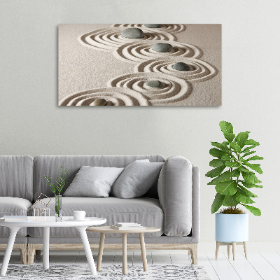 Canvas foto Zen stenen zand