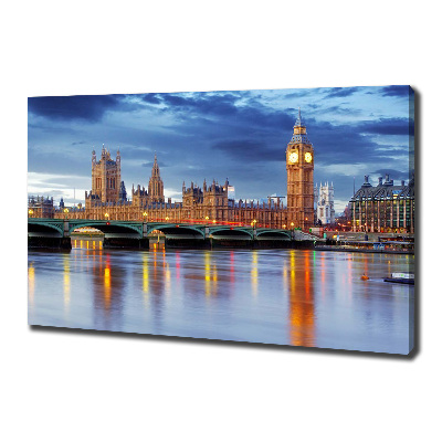 Canvas foto Theems Londen
