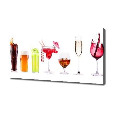 Canvas schilderij Drankenset