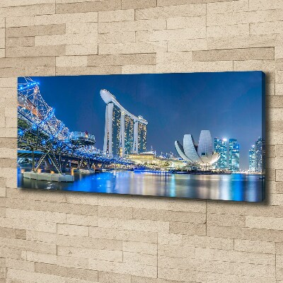 Foto op canvas Singapore bij nacht