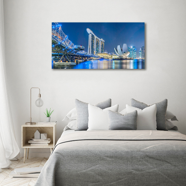 Foto op canvas Singapore bij nacht