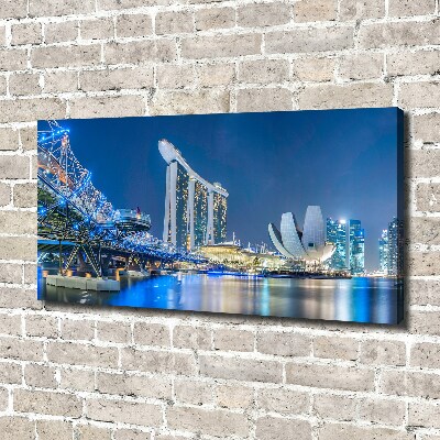Foto op canvas Singapore bij nacht