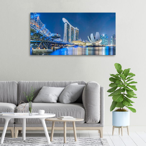 Foto op canvas Singapore bij nacht