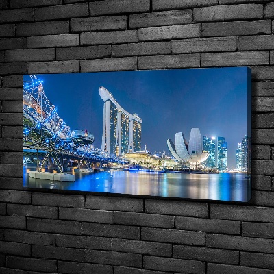 Foto op canvas Singapore bij nacht