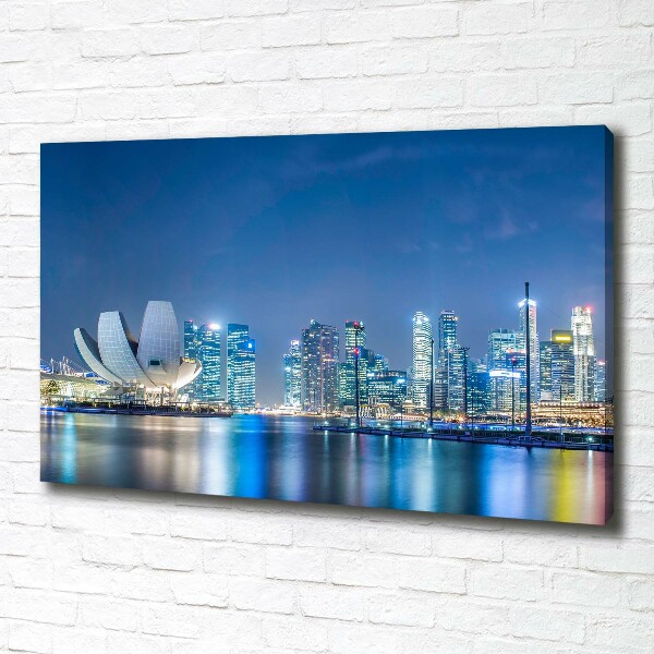 Foto op canvas Singapore bij nacht