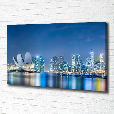 Foto op canvas Singapore bij nacht