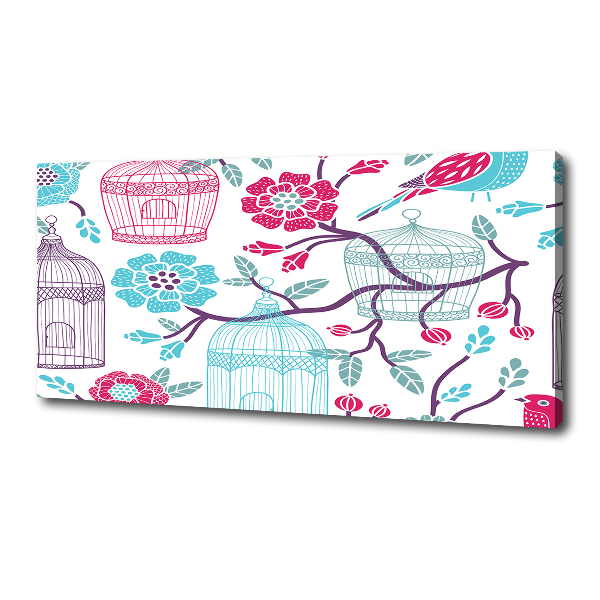 Canvas foto Vogelkooien