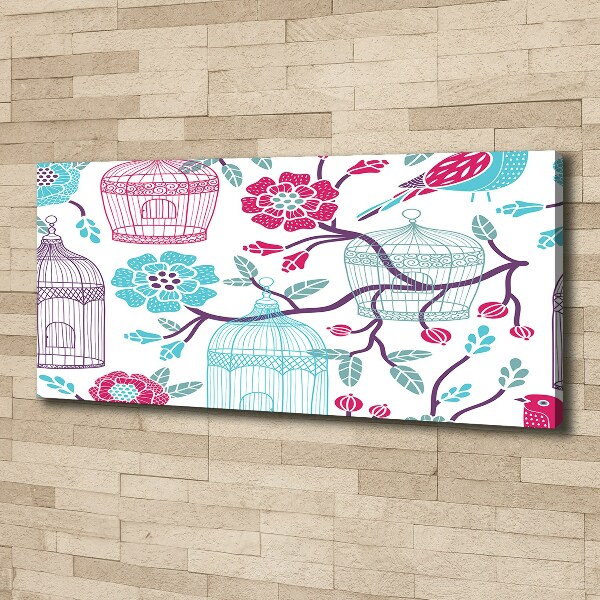 Canvas foto Vogelkooien