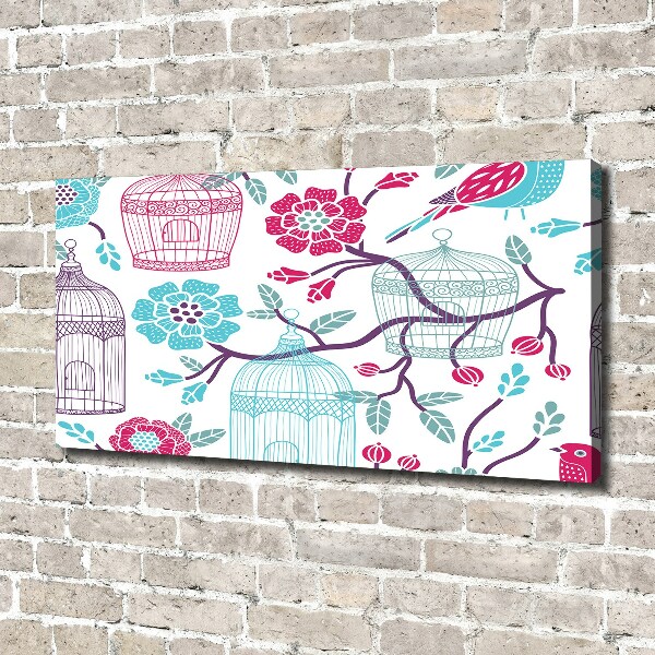 Canvas foto Vogelkooien